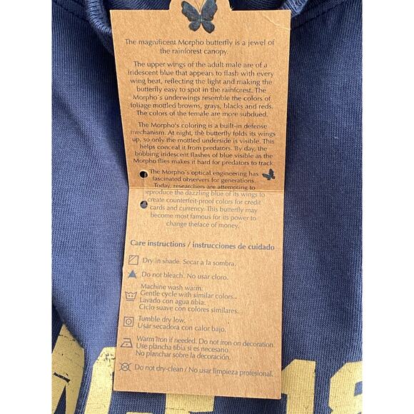 Morpho brand Dominican Republic T-shirt Men’s XXL Blue Yellow Graphic Casual NWT - Picture 4 of 4